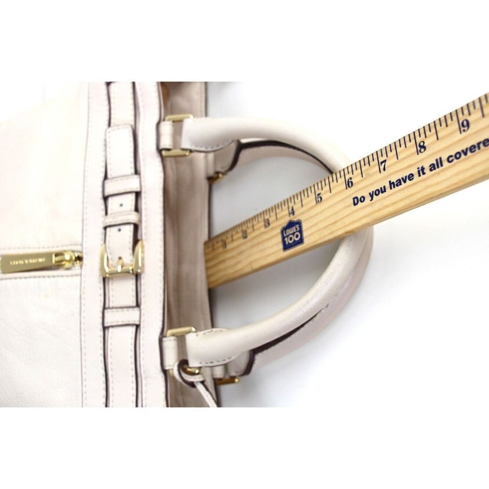 Michael Kors BEIGE GENUINE LEATHER LRG X-BODY SHOULDER BAG SATCHEL HANDBAG PURSE - Picture 14 of 15